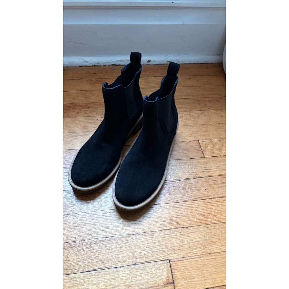 Blondo Mayes Chelsea Boot Womens 8M Black Suede Waterproof Lug Sole Ankle B7145